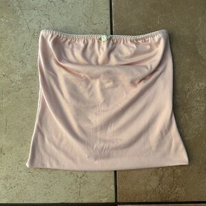 Coquette Pink and white lace tube top with a cute flower in the middle